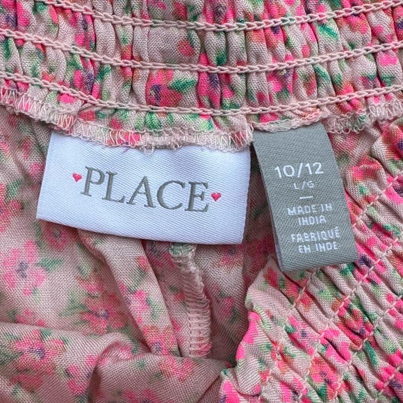 NEW Children’s Place Pink Floral Ruffle Hem Shorts size L 10/12 - Picture 3 of 6